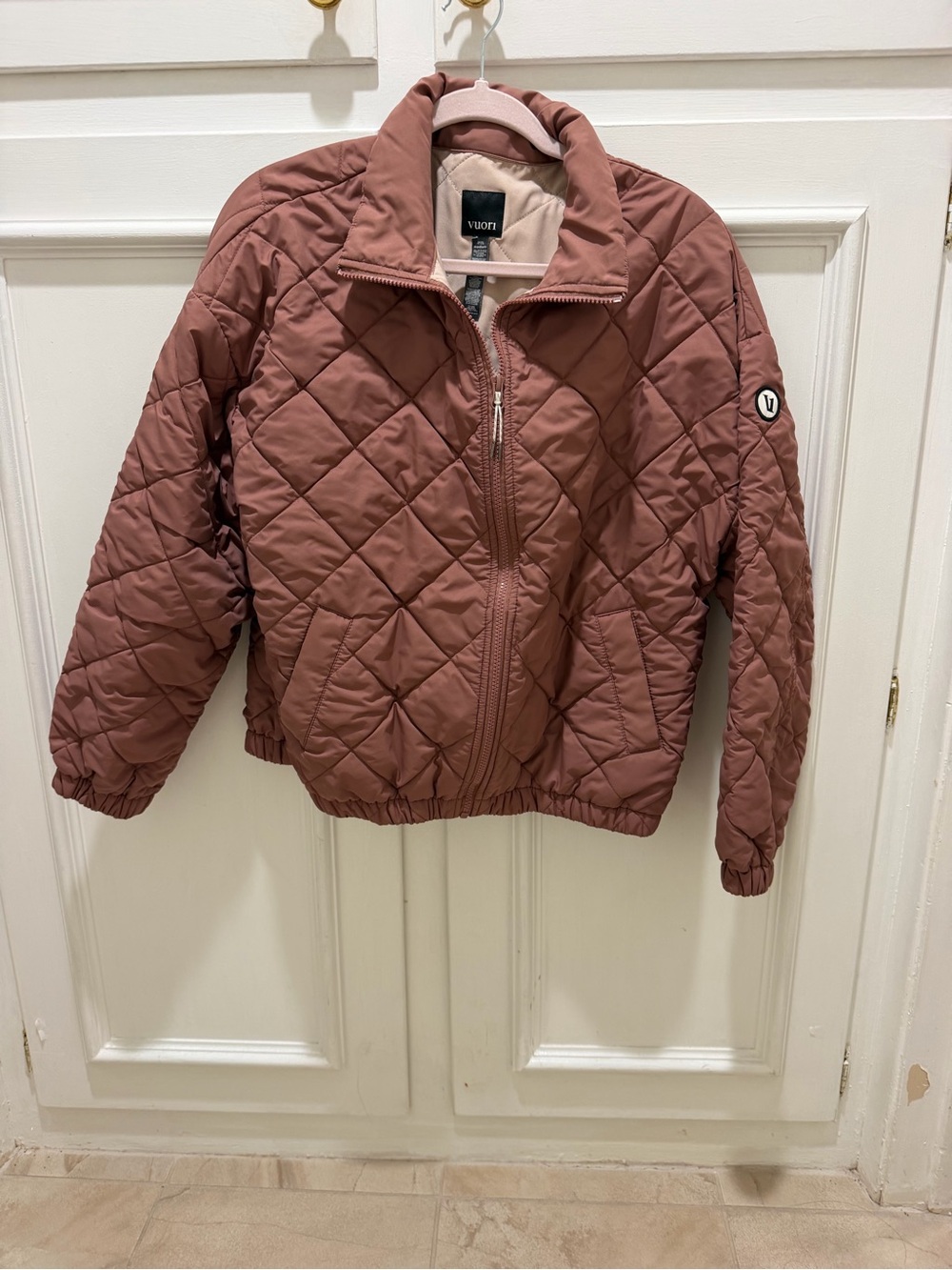 Vuori Quilted Mauve Puffer Jacket